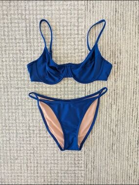 J. Crew Royal Blue Underwire Bikini Set